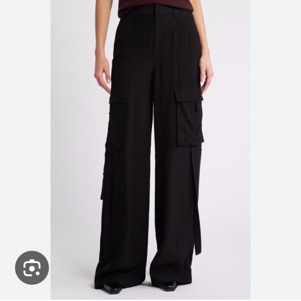 Frame Denim Black Cargo Pants